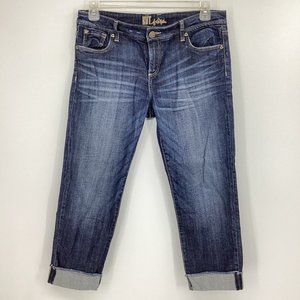 Kut From the Kloth Womens Cleaned Up Katy Medium Rise Boyfriend Crop Jean Sz 8
